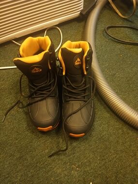 Norti V8 Black and Orange Men's Waterproof Lace-Up Boots